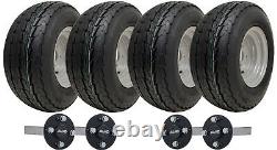 20.5x8.00-10 Twin Axle Trailer Kit High Speed Road Legal Wheels Stub Axle 750kgs