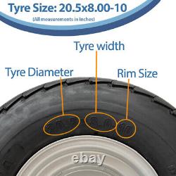 20.5x8.00-10 Twin Axle Trailer Kit High Speed Road Legal Wheels Stub Axle 750kgs