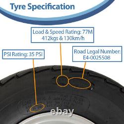 20.5x8.00-10 Twin Axle Trailer Kit High Speed Road Legal Wheels Stub Axle 750kgs