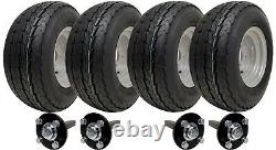 20.5x8.00-10 Twin Axle Trailer Kit Road Legal Wheels + Hub & Stub Axles 750kgs