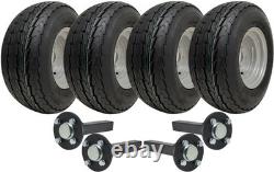20.5x8.00-10 Twin Axle Trailer Kit Road Legal Wheels + Hub & Stub Axles 750kgs