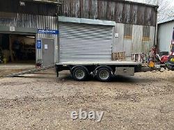 2014 iFor Williams LM106G Twin Axle Flatbed Trailer FSH Lockers Winch Ramps Lock