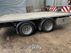 2014 iFor Williams LM106G Twin Axle Flatbed Trailer FSH Lockers Winch Ramps Lock