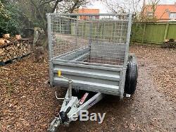 2016 Indespension twin axle 8x4 2700kg mesh cage side plant trailer ramp vgc