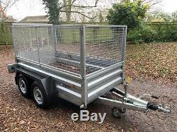 2016 Indespension twin axle 8x4 2700kg mesh cage side plant trailer ramp vgc