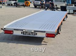 2022 Aluminium Turntable Twin Car Double Transport Trailer, Two Cars Tri Axle