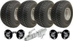 20x10.00-8 Twin Axle ATV Quad Trailer Kit 4 wheels Axles & Swivel Hitch 1800kgs