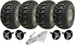 22x11.00-8 Twin Axle ATV Trailer Kit Wheels, Axles & Swivel Hitch Capacity 620kg