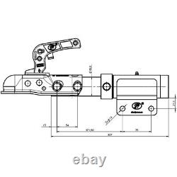 22x11.00-8 Twin Axle ATV Trailer Kit Wheels, Axles & Swivel Hitch Capacity 620kg