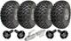 22x11.00-8 Twin Axle Utility Atv Quad Trailer Kit Wheels & Axles & Swivel Hitch