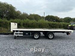 23ft Cartwright 18t twin axle flat trailer air brakes bale trailer plant trailer