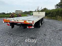 23ft Cartwright 18t twin axle flat trailer air brakes bale trailer plant trailer