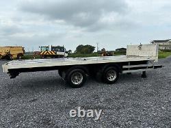 23ft Cartwright 18t twin axle flat trailer air brakes bale trailer plant trailer