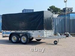 2700kg 10'x5' TWIN AXLE BRAKED TRAILER with High Frame & Cover 300x150x135cm