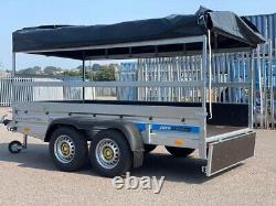 2700kg 10'x5' TWIN AXLE BRAKED TRAILER with High Frame & Cover 300x150x135cm