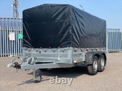 2700kg 10'x5' TWIN AXLE BRAKED TRAILER with High Frame & Cover 300x150x135cm