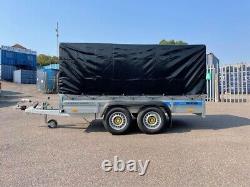 2700kg 10'x5' TWIN AXLE BRAKED TRAILER with High Frame & Cover 300x150x135cm