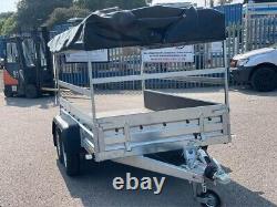 2700kg 10'x5' TWIN AXLE BRAKED TRAILER with High Frame & Cover 300x150x135cm