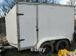 3500kg 3.5ton large heavy duty braked twin axle box trailer