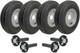 4.80/4.00-8 Twin Axle Trailer Kit High Speed Road Legal Wheels Hub & Stub Axles
