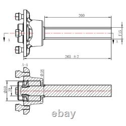 4.80/4.00-8 Twin Axle Trailer Kit High Speed Road Legal Wheels Hub & Stub Axles