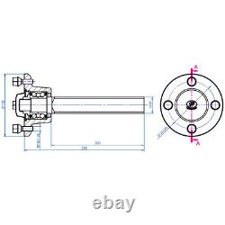 4.80/4.00-8 Twin Axle Trailer Kit High Speed Road Legal Wheels Hub & Stub Axles