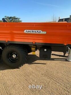 6 Ton TWIN AXLE Jacksta Farm Trailer Drop Side Tipping 2 way rear gate, brakes