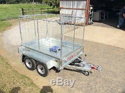 6x4 TWIN AXLE UNBRAKED, CAGED, BOX TRAILER
