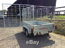 6x4 TWIN AXLE UNBRAKED, CAGED, BOX TRAILER