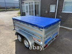 7.6 x 4.3ft Twin Axle Trailer Box High Sides 750kg Unbraked 232 x 130cm