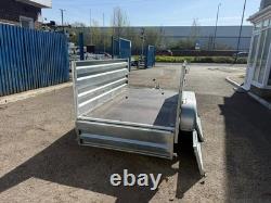 7.6 x 4.3ft Twin Axle Trailer Box High Sides 750kg Unbraked 232 x 130cm