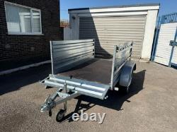 7.6 x 4.3ft Twin Axle Trailer Box High Sides 750kg Unbraked 232 x 130cm