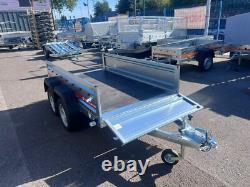7.6ft x 4.1ft Twin Axle Trailer Galvanised 750kg UNBRAKED 231cm x 126cm