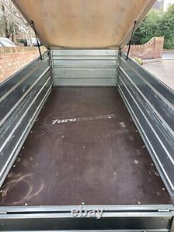 750kg Unbraked 8ft7in X 4ft1in Twin Axle Camping Trailer With ABS Hardtop Cover