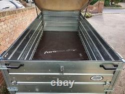 750kg Unbraked 8ft7in X 4ft1in Twin Axle Camping Trailer With ABS Hardtop Cover