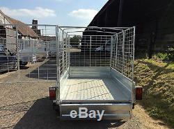 7x4 TWIN AXLE CAGED, BOX UNBRAKED TRAILER