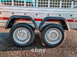 8'7x4'1 Twin Axle Car Trailer 750kg with Mesh Sides (263cmx125cm)
