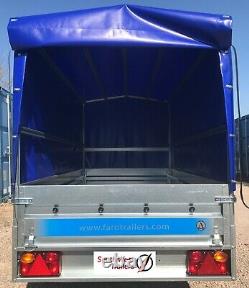 8'8 x 4'1 TWIN AXLE TRAILER with High Frame & Cover 263x125x135cm
