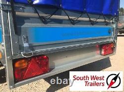 8'8 x 4'1 TWIN AXLE TRAILER with High Frame & Heavy Duty Cover 265x125x85cm