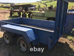 8 x4ft Twin Axle Strong Flat Plant Trailer Builder Car Boot Tip Cargo Removal