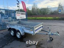 8ft x 4.4ft Twin Axle Unbraked Trailer 750kg Heavy Duty with Plywood Floor