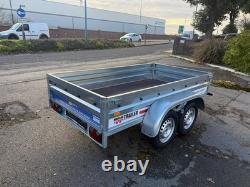 8ft x 4.4ft Twin Axle Unbraked Trailer 750kg Heavy Duty with Plywood Floor