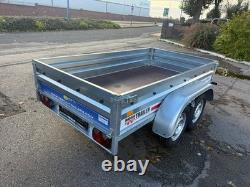 8ft x 4.4ft Twin Axle Unbraked Trailer 750kg Heavy Duty with Plywood Floor