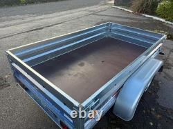 8ft x 4.4ft Twin Axle Unbraked Trailer 750kg Heavy Duty with Plywood Floor