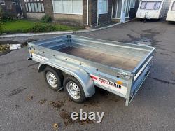 8ft x 4.4ft Twin Axle Unbraked Trailer 750kg Heavy Duty with Plywood Floor