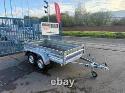 8ft x 4.4ft Twin Axle Unbraked Trailer 750kg Heavy Duty with Plywood Floor