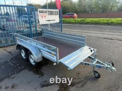 8ft x 4.4ft Twin Axle Unbraked Trailer 750kg Heavy Duty with Plywood Floor