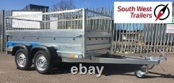 8ft x 4ft Twin Axle Trailer 750kg Deep Body with Mesh Sides (263cmx125cmx85cm)