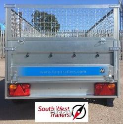 8ft x 4ft Twin Axle Trailer 750kg Deep Body with Mesh Sides (263cmx125cmx85cm)