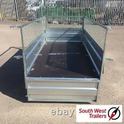 8ft x 4ft Twin Axle Trailer 750kg Deep Body with Mesh Sides (263cmx125cmx85cm)